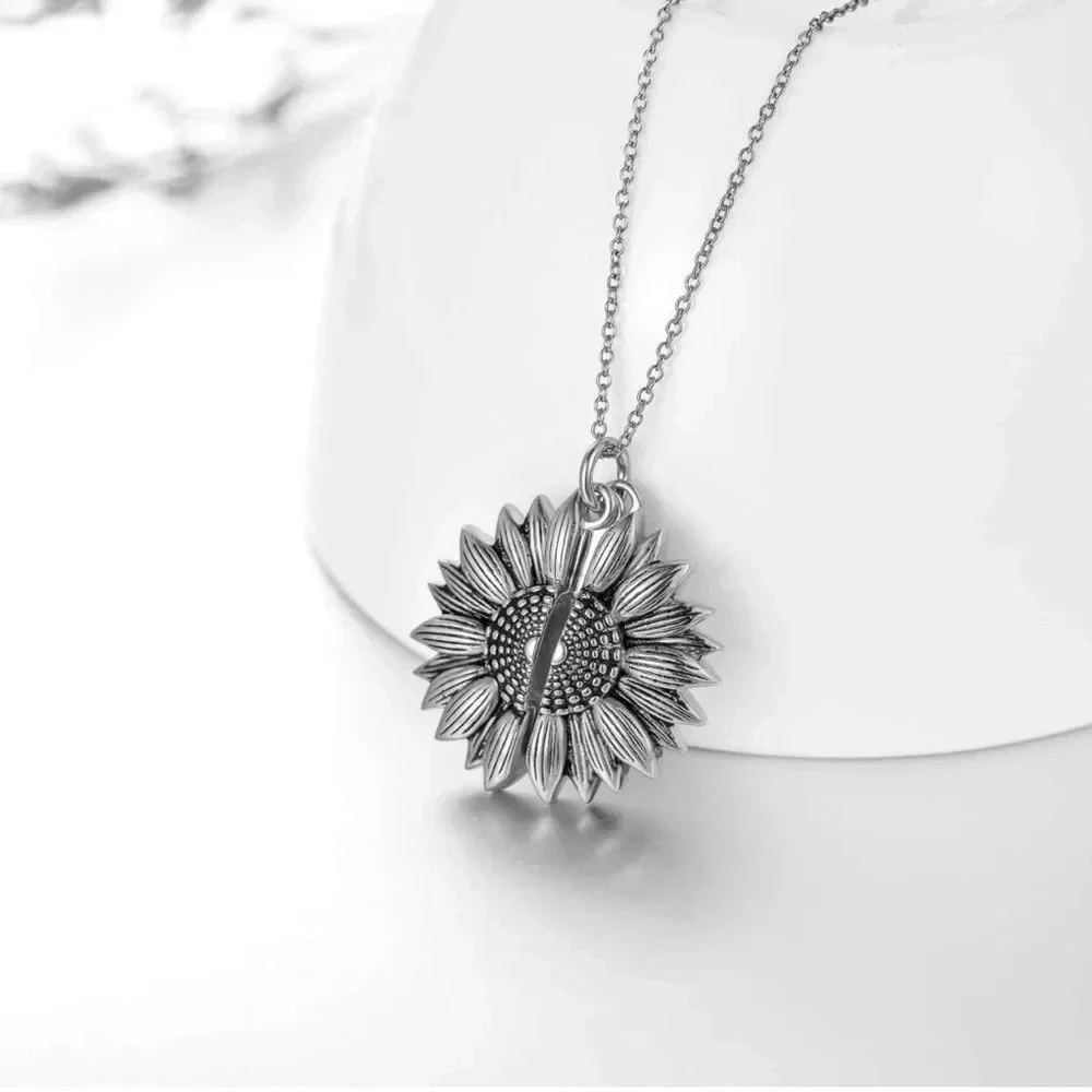 1 LEFT! You Are My Sunshine Silver Plated Necklace